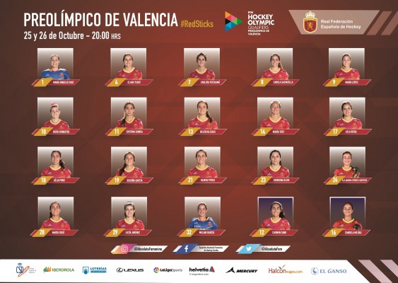 Estás son las RedSticks que disputarán el Preolímpico ante Corea en Valencia