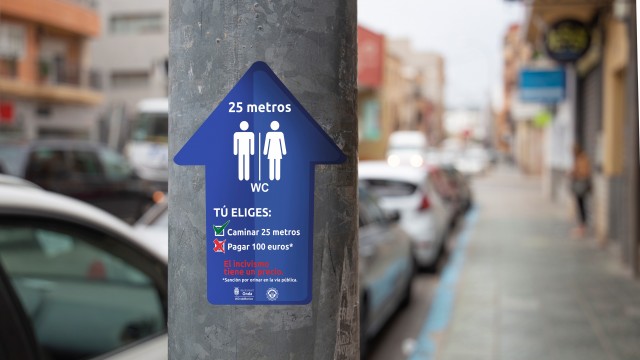 El Ayuntamiento inicia una campaña para evitar orines en la vía pública de cara a la Fira d'Onda