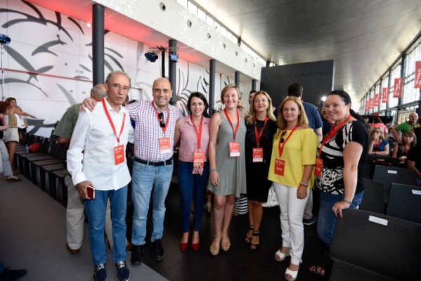 Lerma y Ciprià, con Rafa García y Michel Montaner, al Comité Federal del PSOE