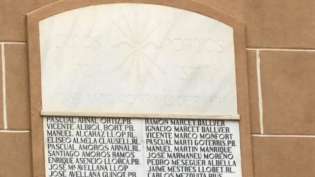 Compromís denuncia los símbolos franquistas en Vila-real y reitera 