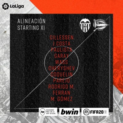 Rodrigo y Maxi repiten ataque en el Valencia; el Alavés con Joselu y Lucas