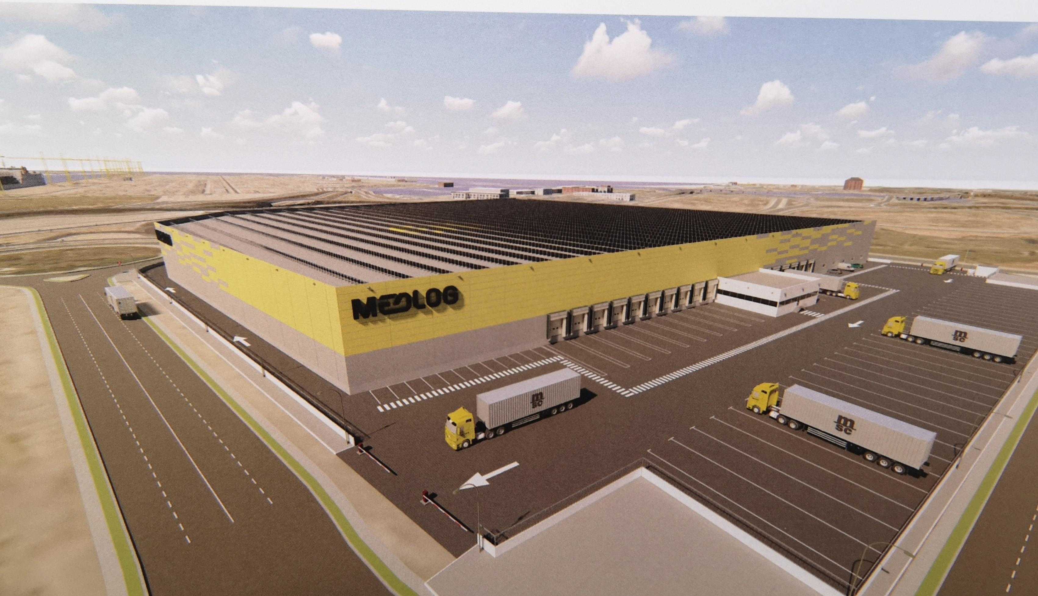 Figuración del almacén frigorífico previsto por Medlog (MSC) - 
