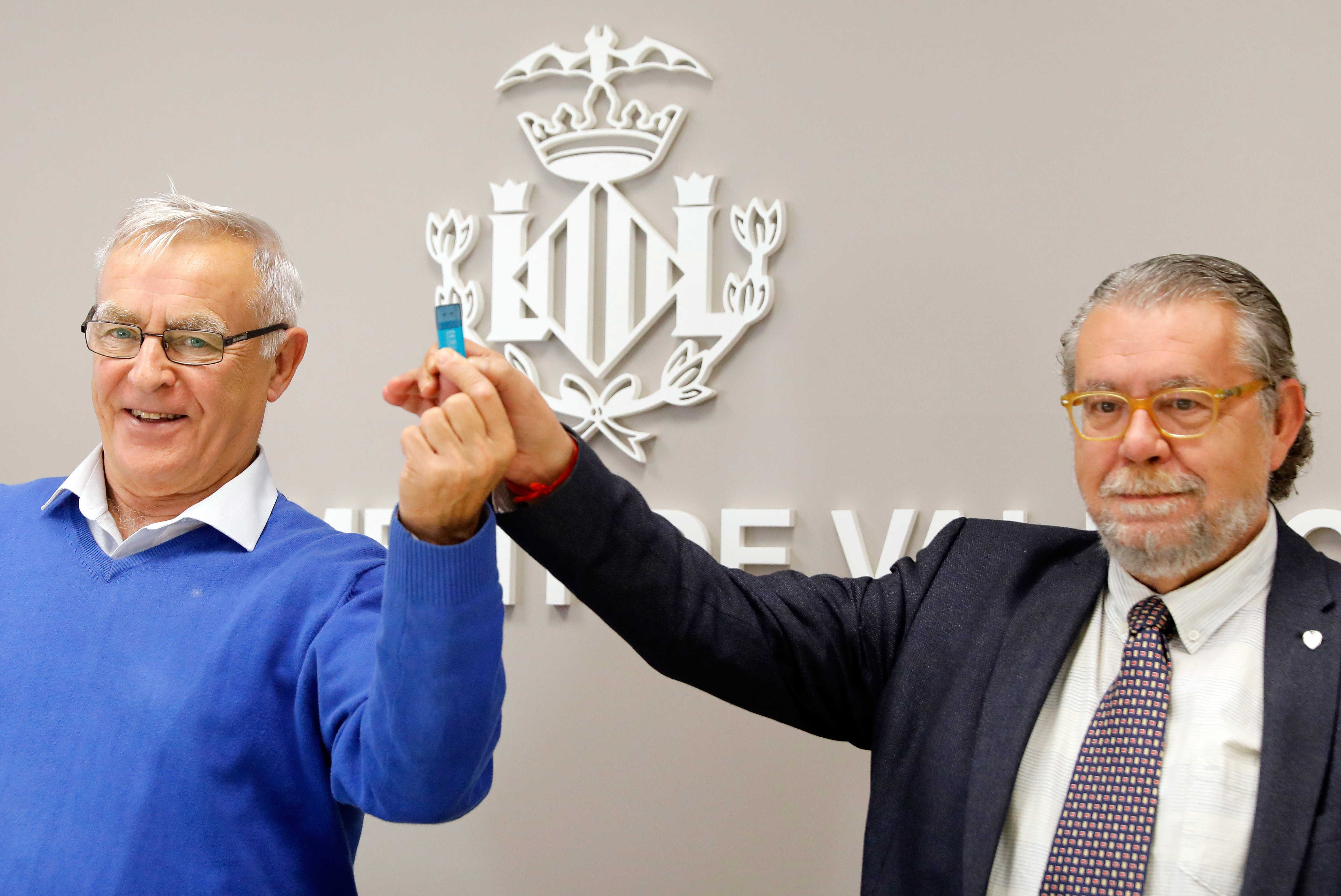 El alcalde de València, Joan Ribó, y el concejal de Hacienda, Ramón Vilar. Foto: VP. - 