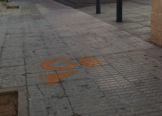 El tripartito deja en manos de la Junta Electoral Zonal la petición de Cs de eliminar las pintadas