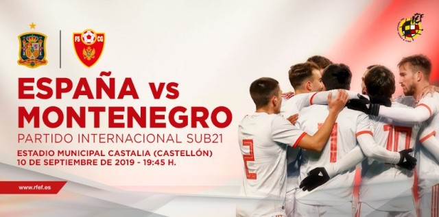 Las entradas para el España-Montenegro sub-21 se ponen a la venta en Castalia desde este viernes