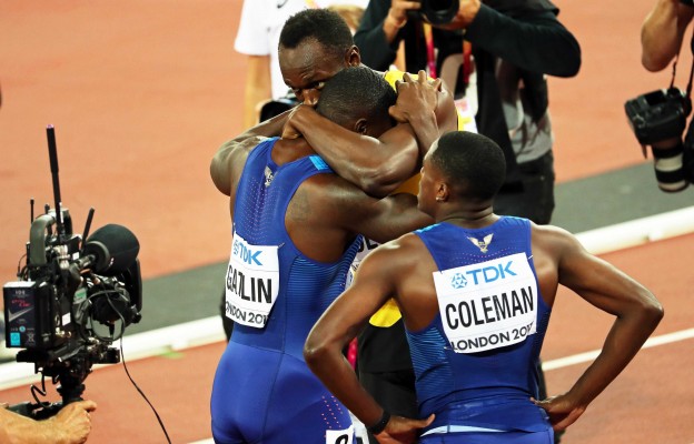 Gatlin y Coleman derrotan a Bolt en el último 100 del gran ídolo
