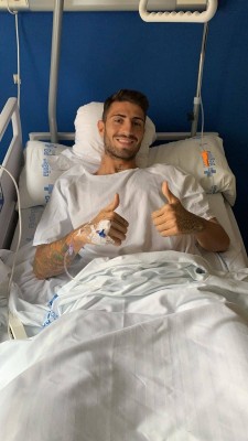 Piccini pasa por el quirófano en Gijón para ser intervenido de la rótula derecha