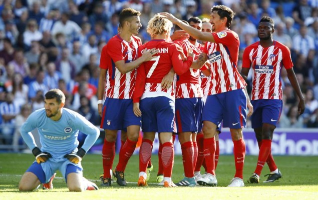 El Atlético gana con apuros y altibajos al Brighton
