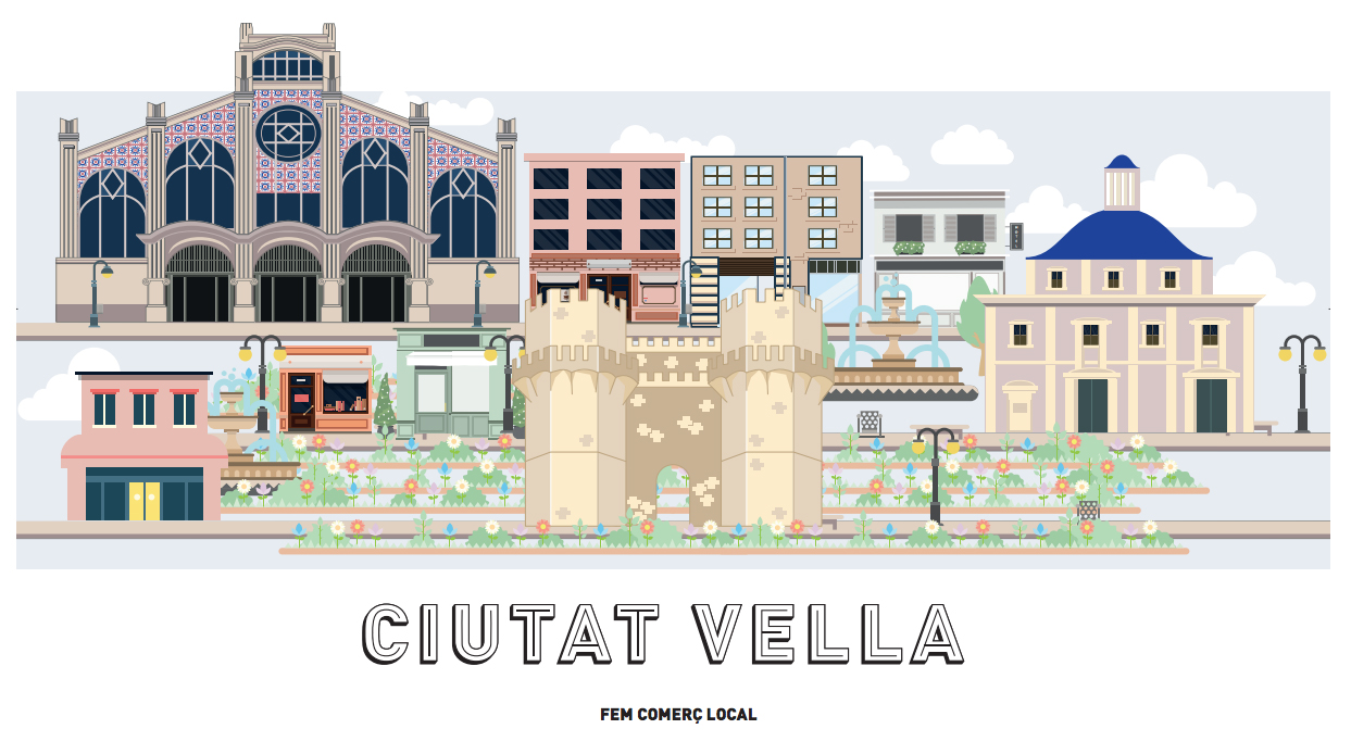 Ciutat Vella dibuja una guía que marida comercio local, cultura y diseño