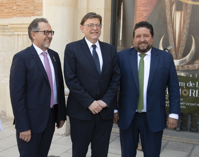 José Martí, Ximo Puig y Javier Moliner, en la investidura del 28 de junio. - 