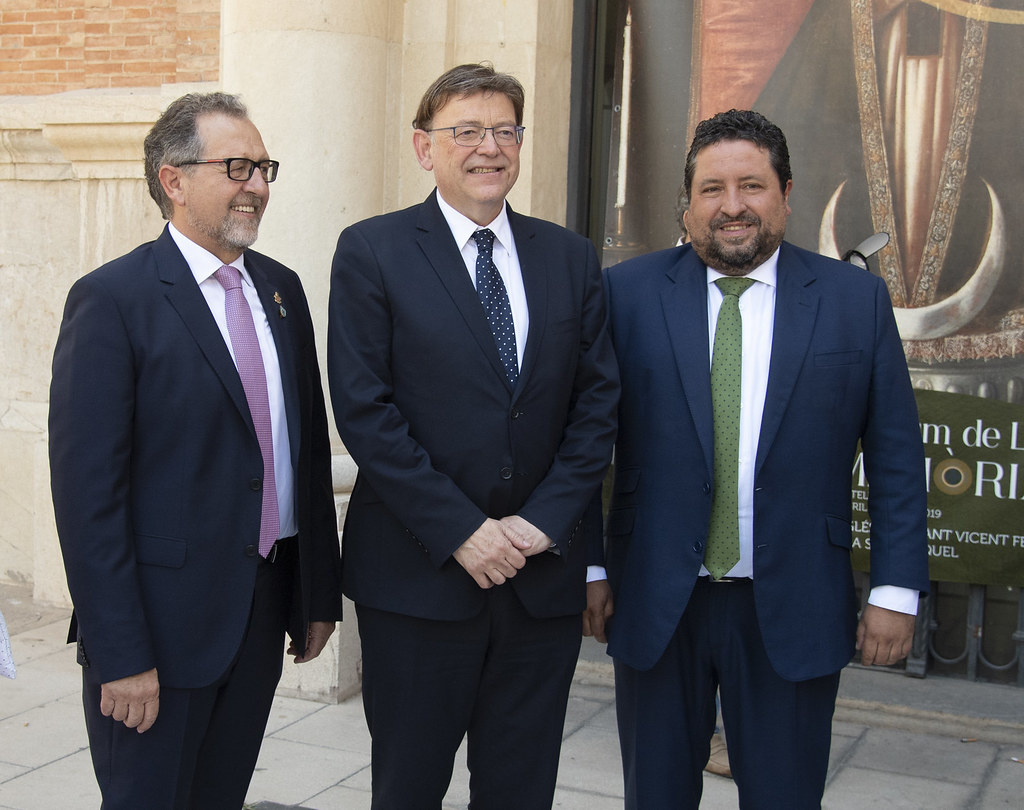 José Martí, Ximo Puig y Javier Moliner, en la investidura del 28 de junio. - 