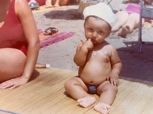 Rubén Martínez Dalmau en la playa de Moraira, 1971  - 