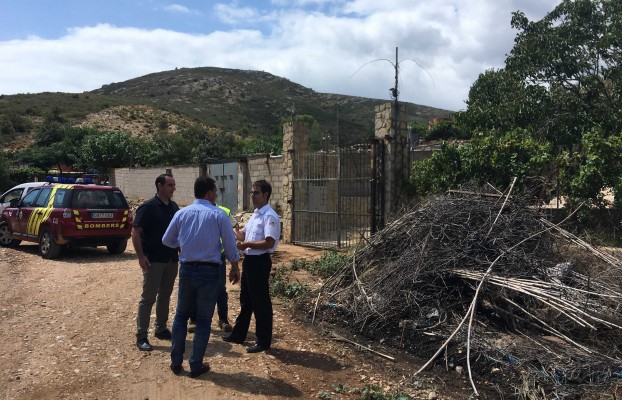 La Diputación inicia en Santa Magdalena y Càlig las actuaciones para reparar los daños por las lluvias 