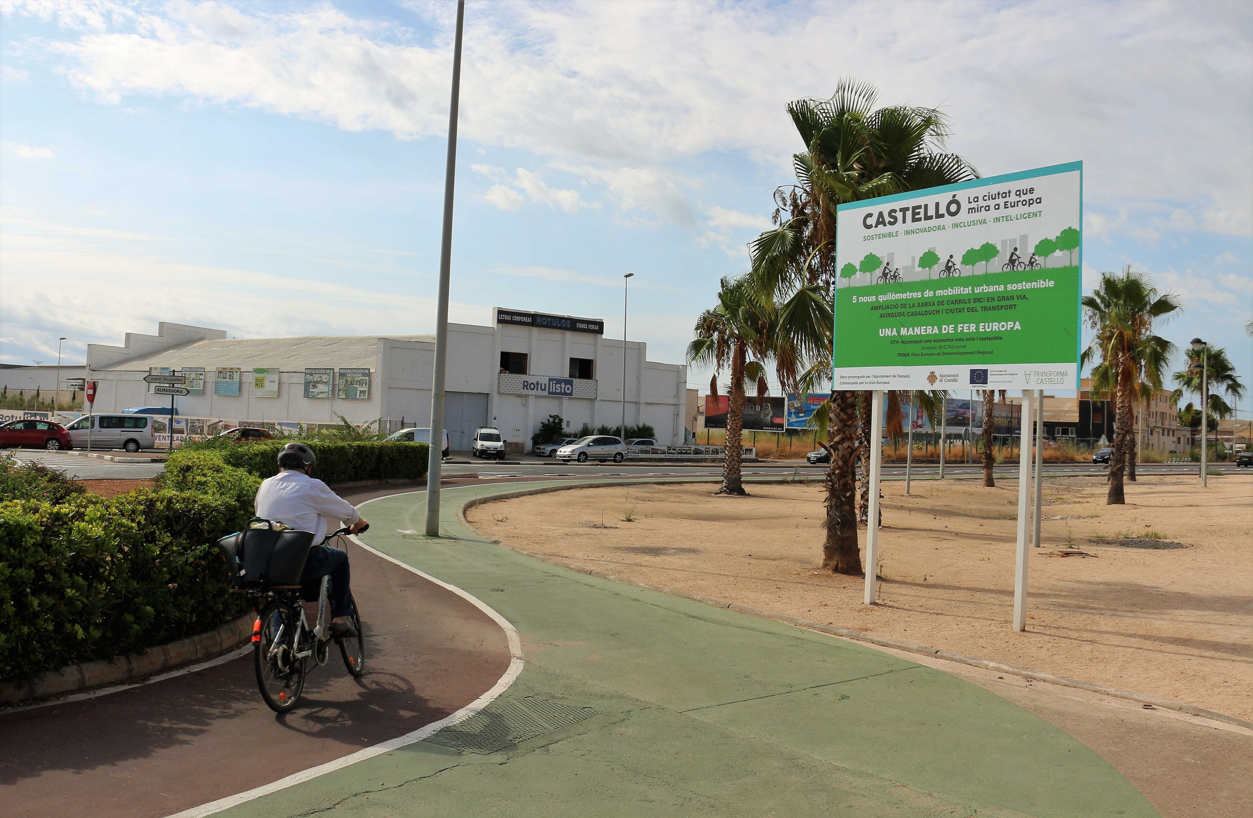 Castelló se afianza como la tercera ciudad española con mayor proporción de carriles bici por habitante