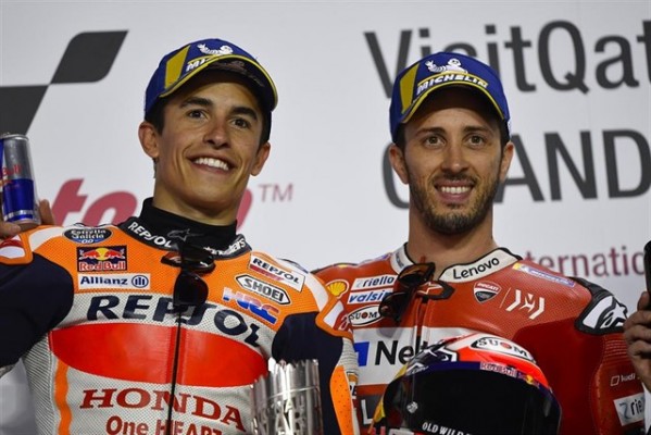 Dovizioso le vuelve a negar la victoria a Márquez
