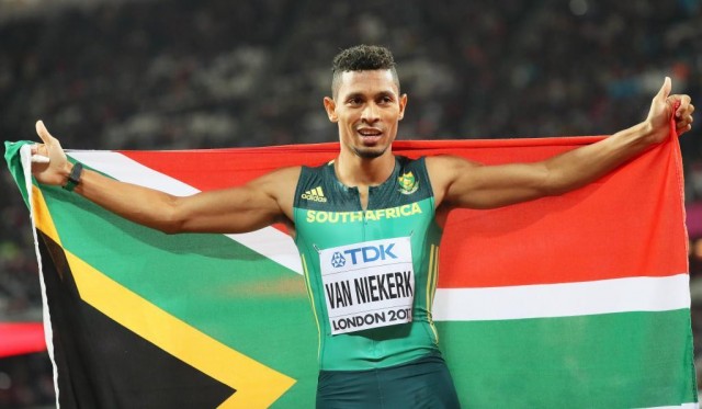 Van Niekerk se pasea en el 400 en ausencia del enfermo Makwala
