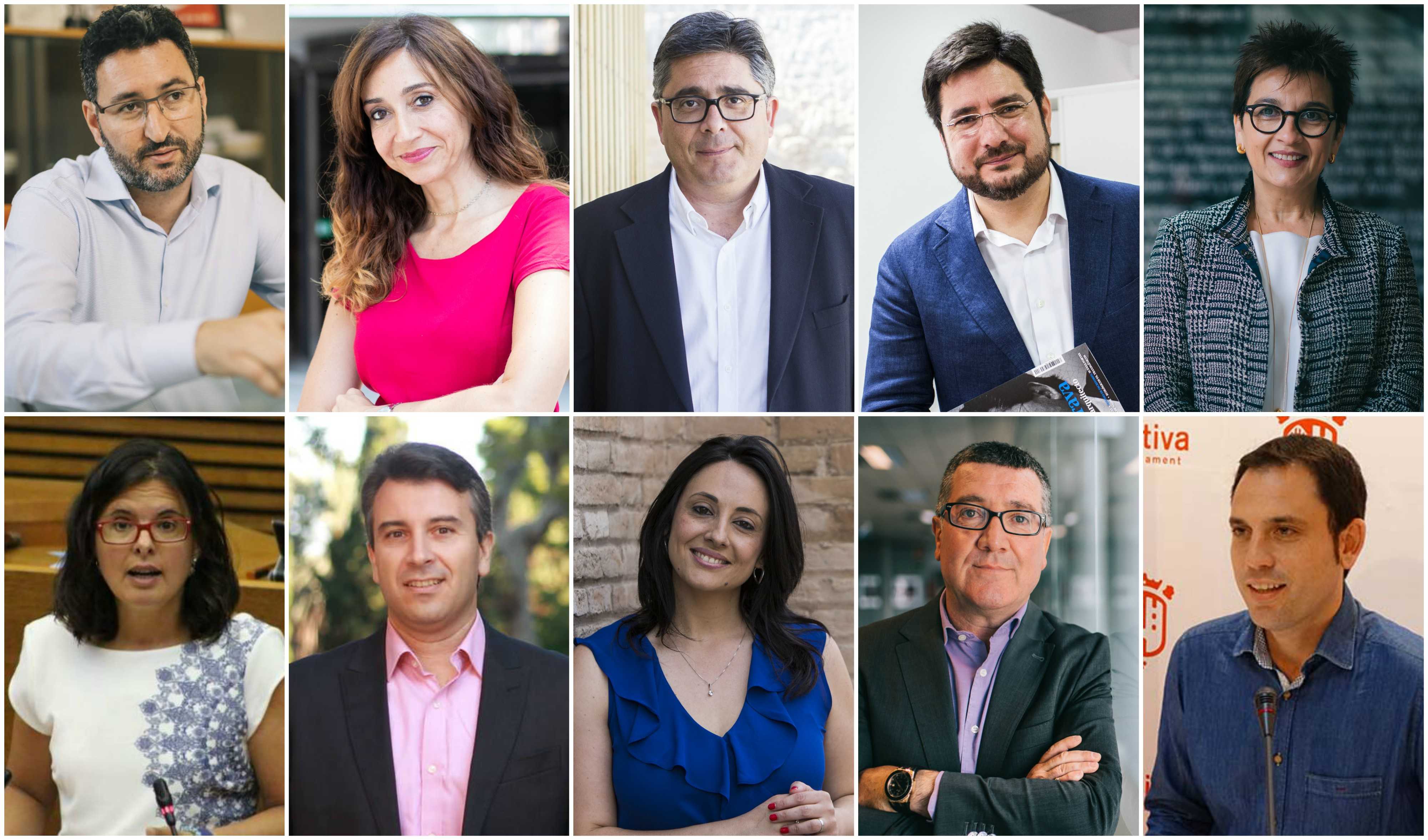 Diez de los altos cargos más llamativos del segundo escalón del Consell. Fotos: K. T./E. M./VP - 