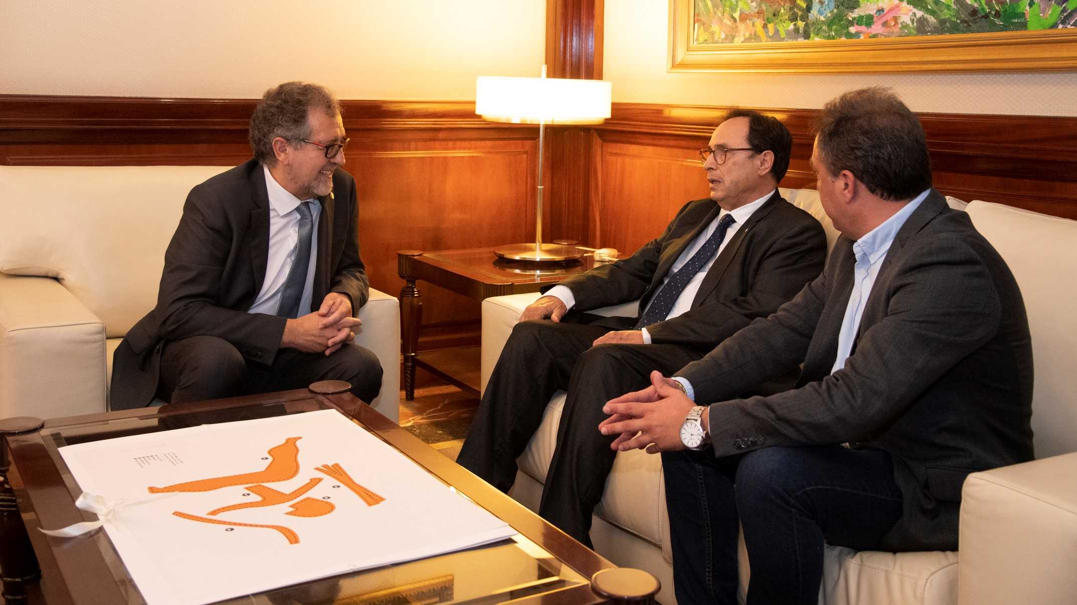 Despoblación y captación de fondos europeos, temas centrales de la reunión entre Martí y Soler