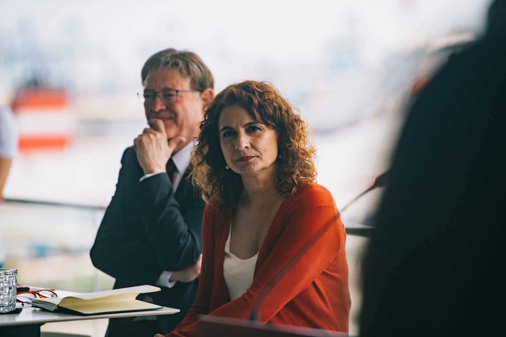 Ximo Puig y la ministra de Hacienda, María Jesús Montero. Foto: KIKE TABERNER - 