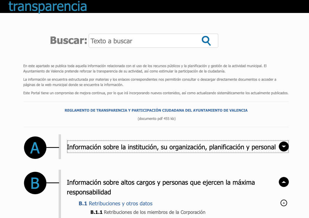 Transparencia con fecha de caducidad en el Ayuntamiento de València
