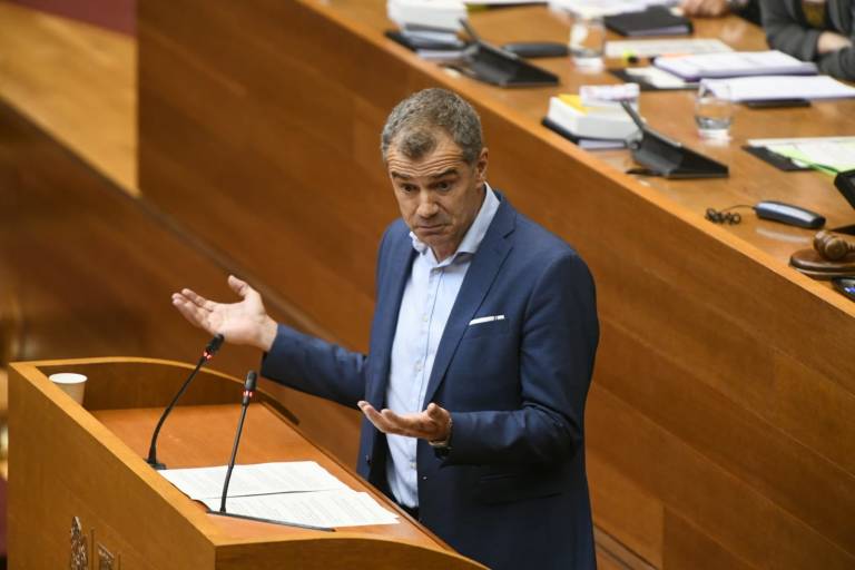 El portavoz de Ciudadanos, Toni Cantó, durante una intervención. Foto: KIKE TABERNER - 