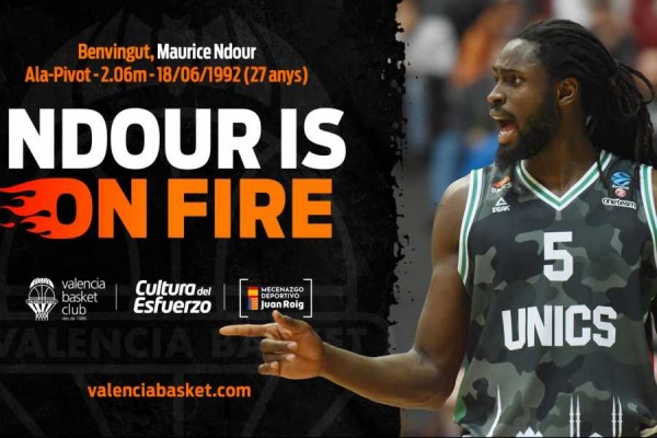 Valencia Basket alcanza un acuerdo con Maurice Ndour para la próxima temporada