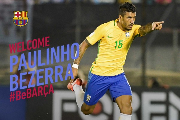 El Barça hace oficial el fichaje de Paulinho por 40 millones de euros

