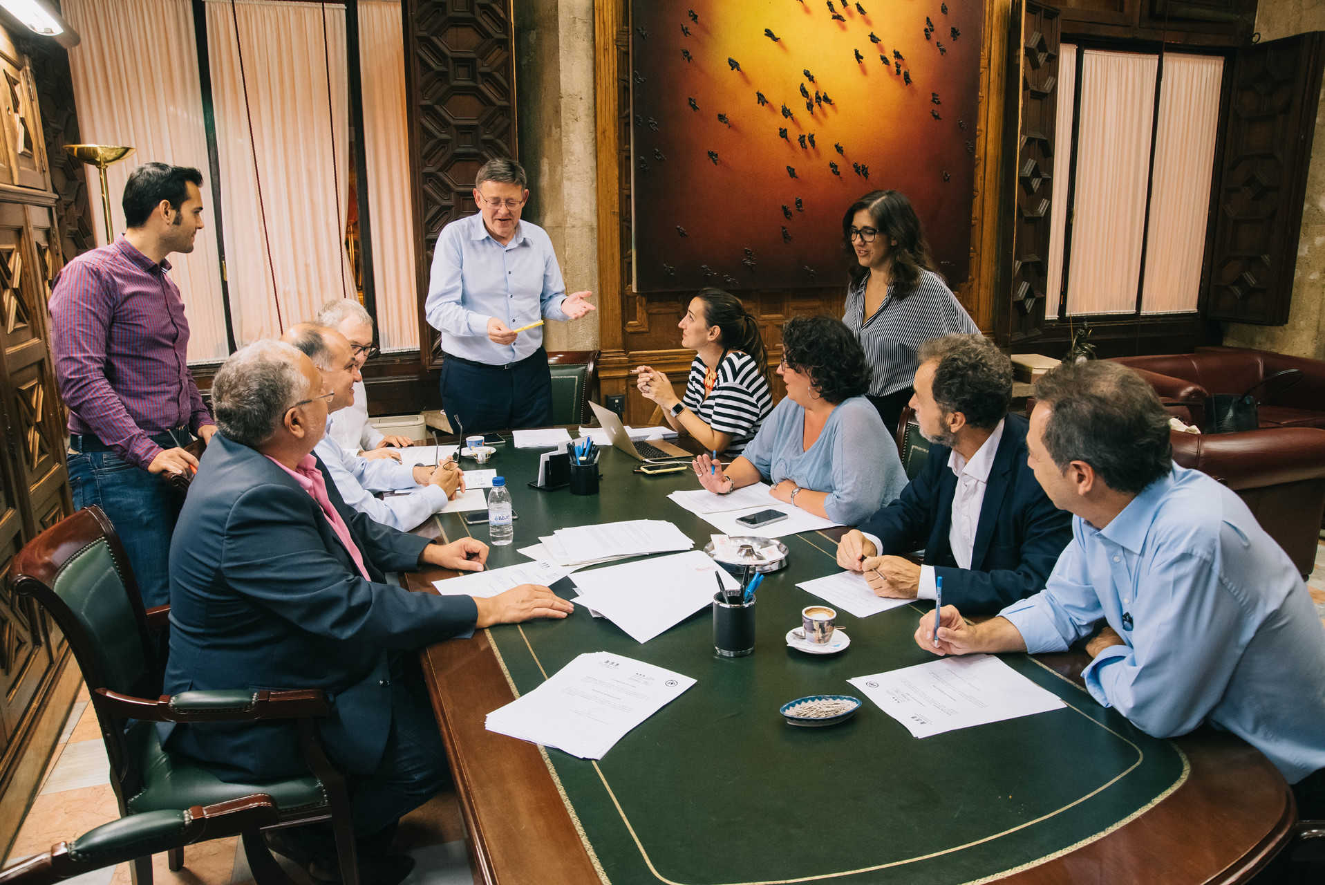Puig y parte de su equipo de Presidencia durante la pasada legislatura. Foto: KIKE TABERNER - 