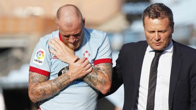 Guidetti, entre cinco y seis semanas de baja tras ser operado de la clavícula
