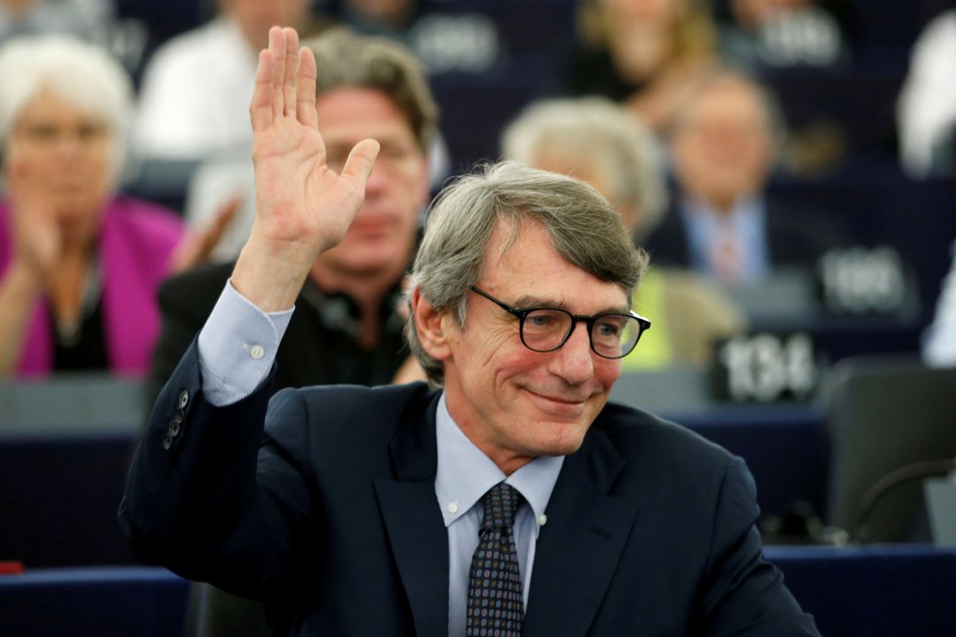 El socialista italiano Sassoli, nuevo presidente de la Eurocámara para los próximos dos años y medio