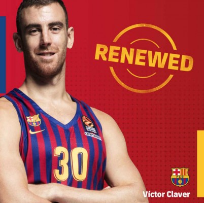 El valenciano Víctor Claver renueva tres años con el Barça