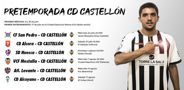El Castellón disputará ocho partidos de pretemporada, uno contra el Huesca
