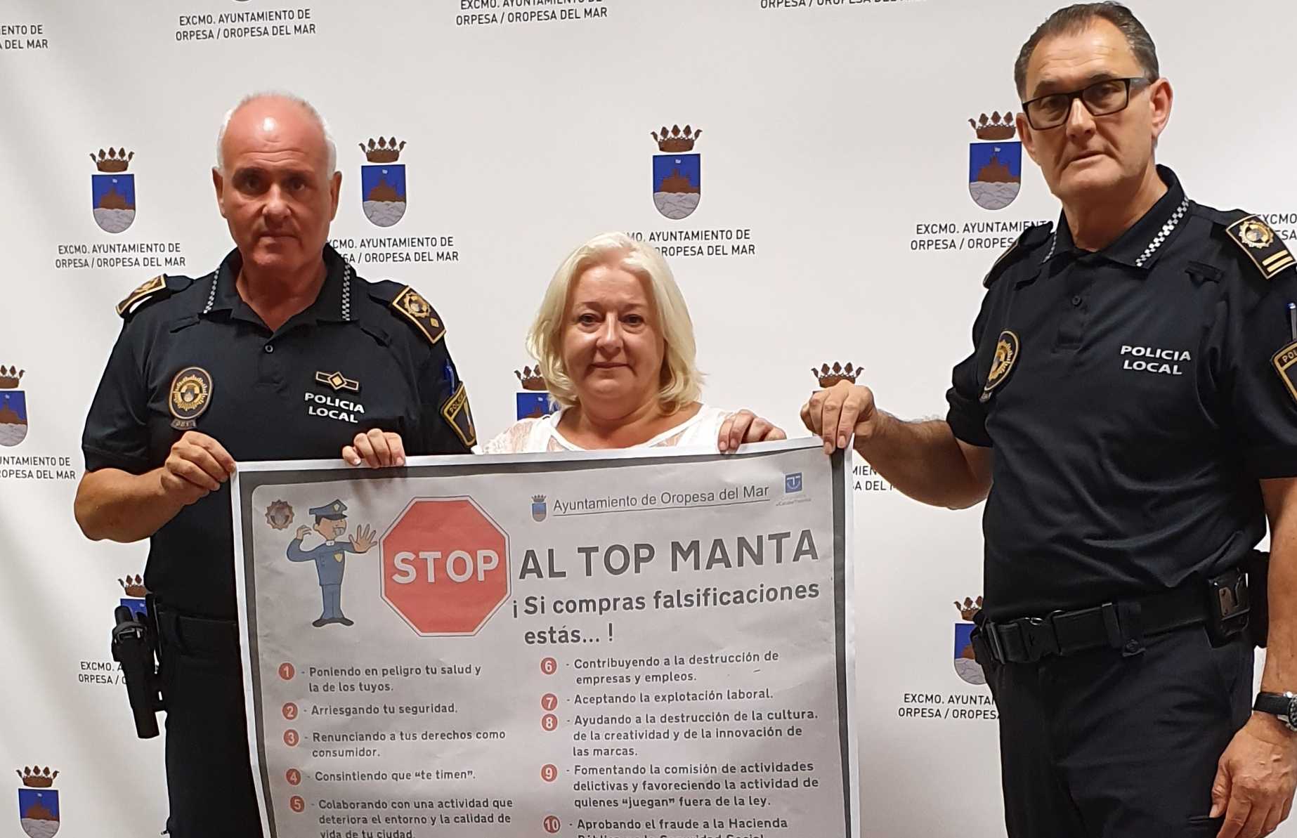 Oropesa del Mar lanza una campaña para intentar acabar con el 'top manta' en la localidad
