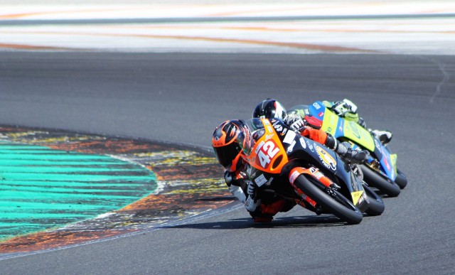 Hugo Marín tercero en PreMoto3 en el ESBK de Valencia