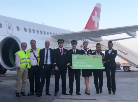 El aeropuerto de Alicante-Elche estrena una nueva ruta a Ginebra operada por Swiss