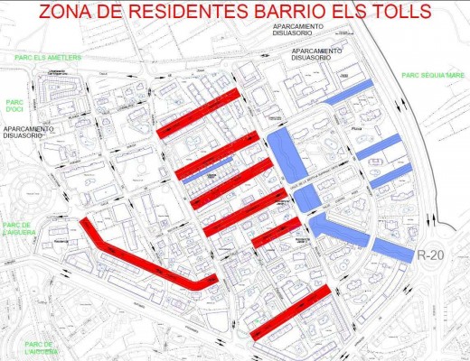 Benidorm planteará que los aparcamientos de residentes sean de pago para los no empadronados