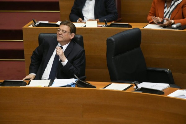 El pleno de toma de posesión de Ximo Puig tendrá lugar el próximo domingo a las 12 horas