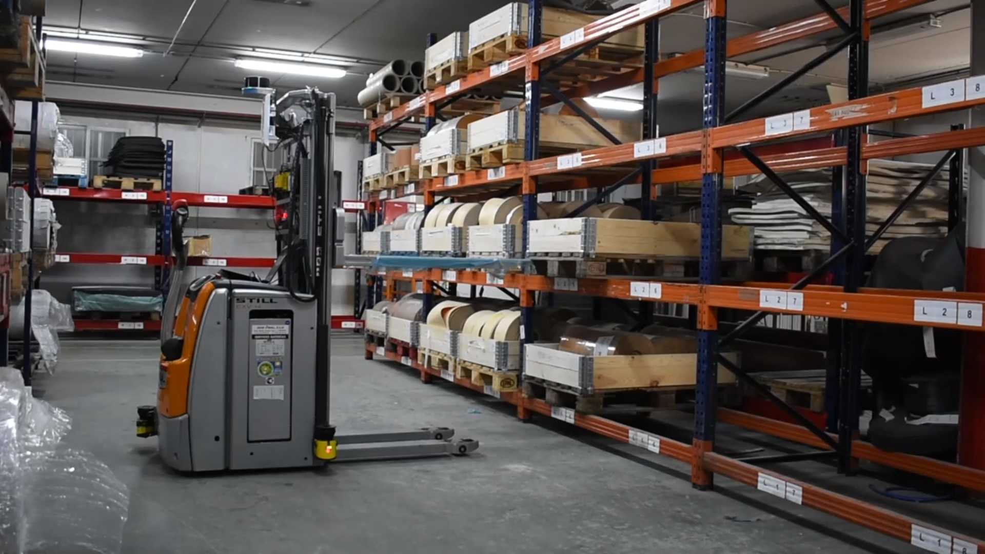 La apiladora autónoma diseñada por Quixmind. Foto: YOUTUBE/QUIXMIND - 