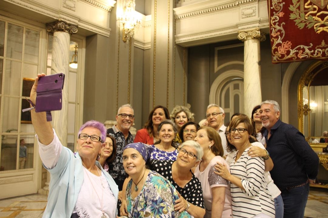 Sandra Gómez y Joan Ribó, este miércoles, en un acto en el salón de Cristal - 