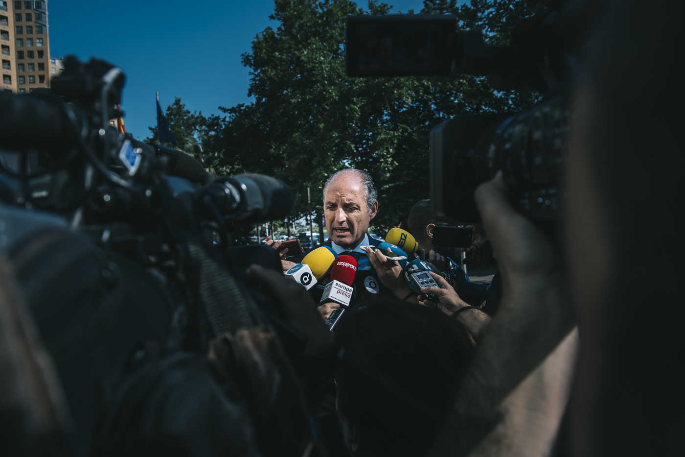 Camps, este miércoles, en la Ciudad de la Justicia de València. Foto: KIKE TABERNER - 