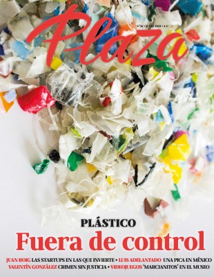 El problema del plástico, portada del número de junio de la revista Plaza