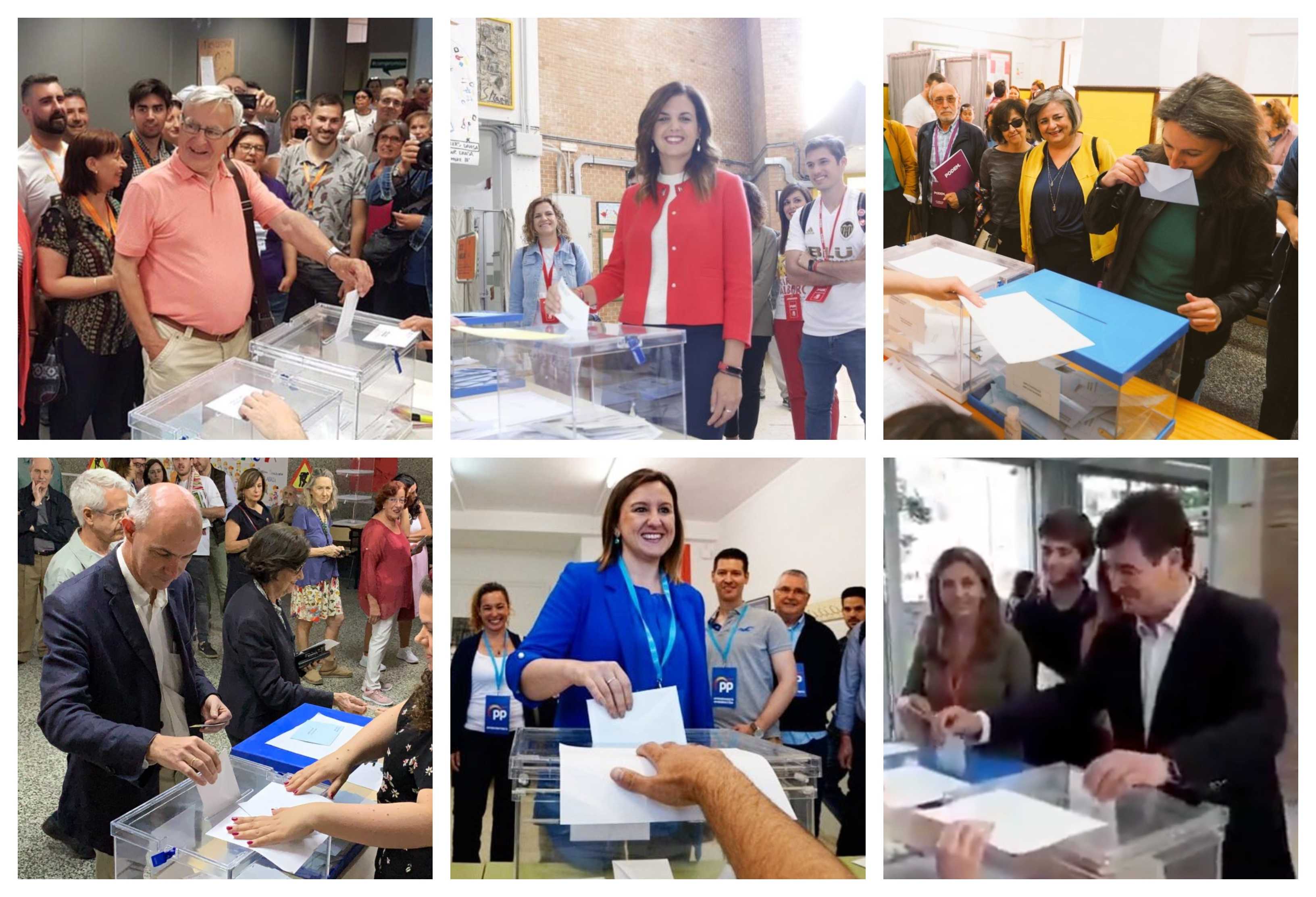 Los candidatos a la Alcaldía de València votan y animan a que haya una alta participación