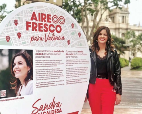 Galiana ordena retirar los paneles electorales de Sandra Gómez tras una denuncia de Luis Salom