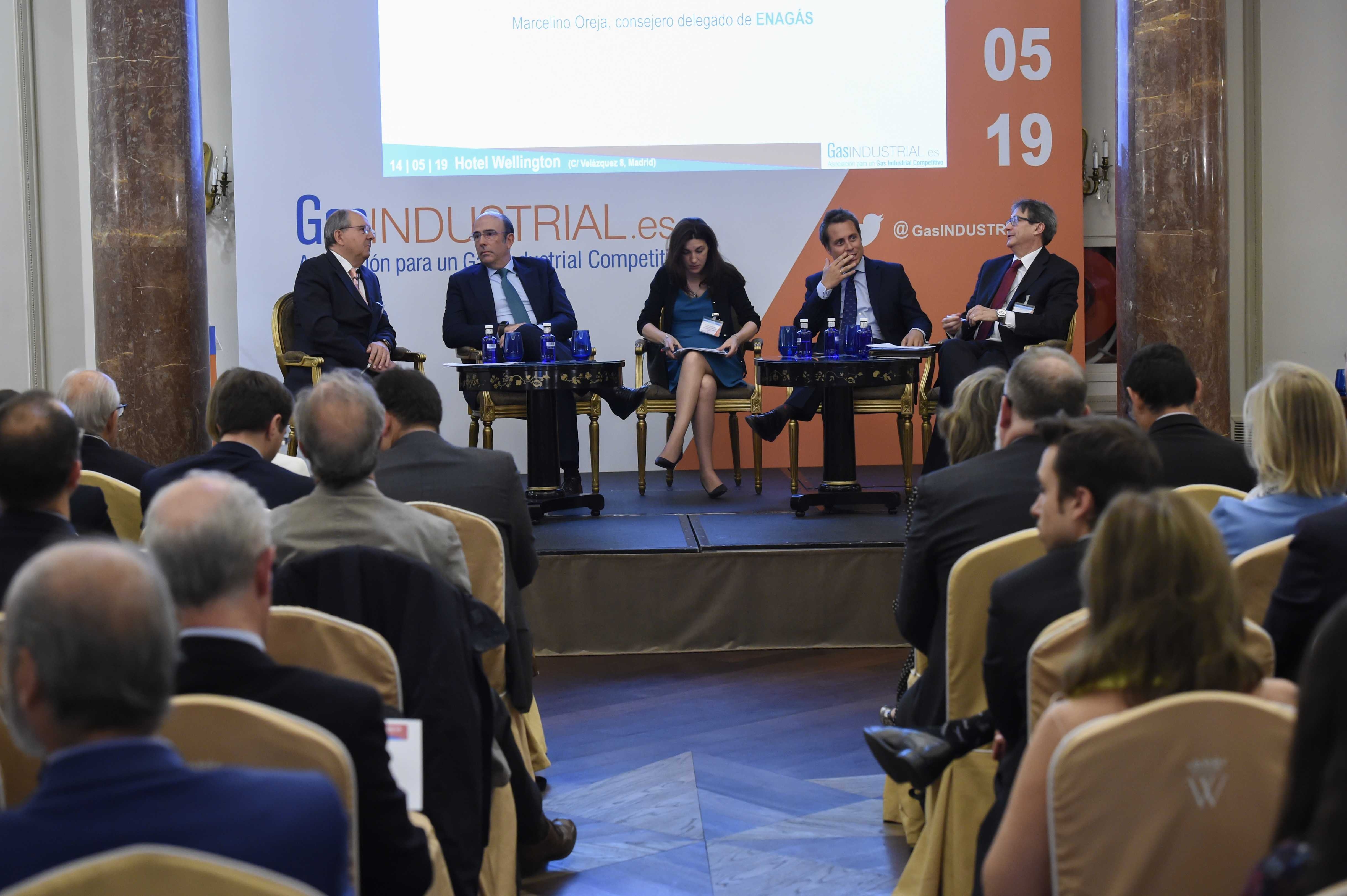 Un momento de una de las mesas redondas del encuentro celebrado en Madrid, organizado por GasIndustrial. - 