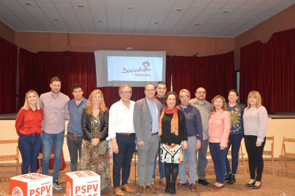 Marco y Blanch (PSPV) apadrinan la lista a las municipales en Sueras, que encabeza Pepe Martí