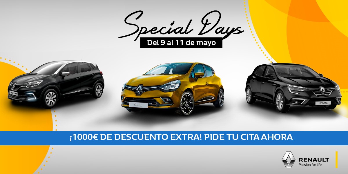 Llegan los Special Days a la red de concesionarios Renault de Castellón y Valencia