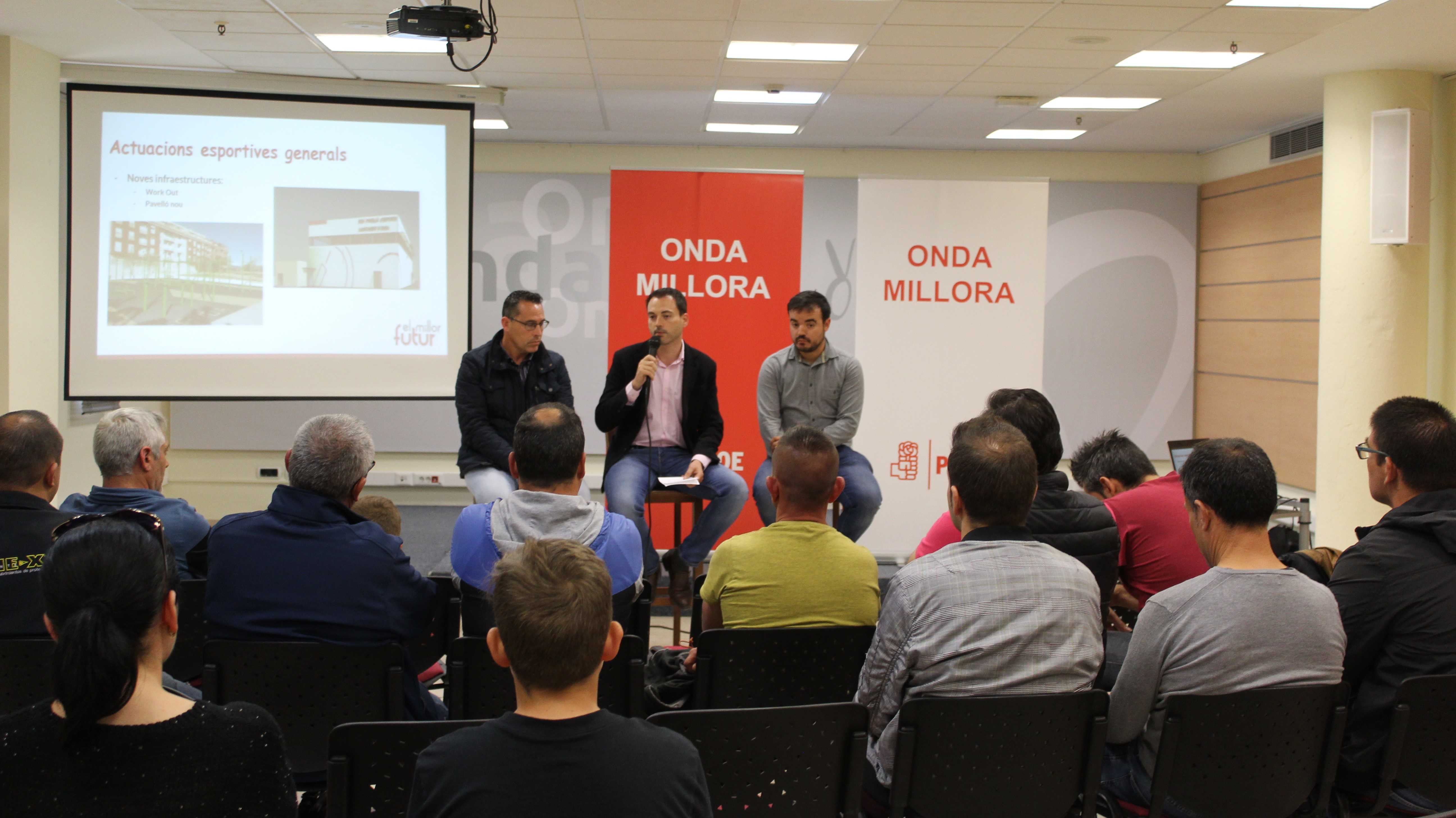 Huguet (PSPV) anuncia un plan de mejora de instalaciones deportivas en Onda