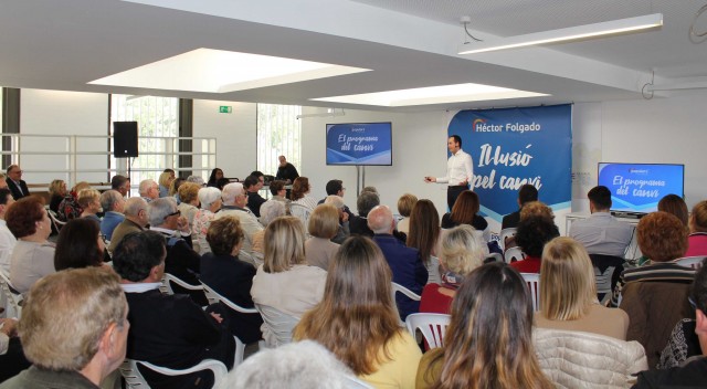 Folgado (PP) presenta su programa en Vila-real centrado en bajar impuestos y reforzar la limpieza 