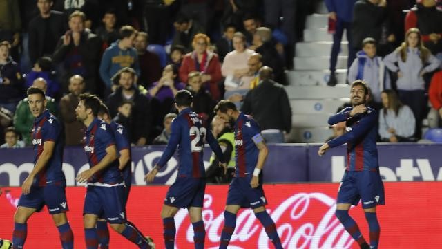 Seis futbolistas del Levante al borde de la suspensión