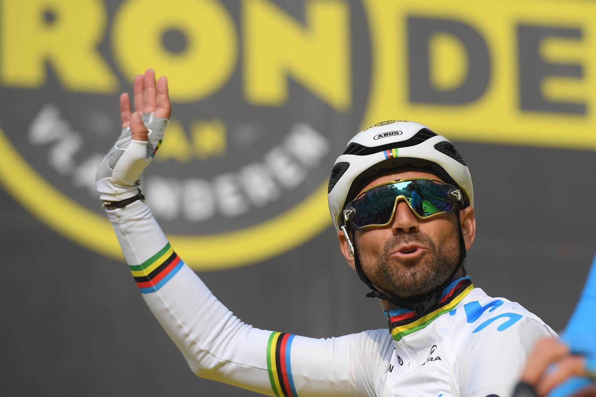 Alejandro Valverde sufre un edema óseo que podría dejarle fuera del Giro